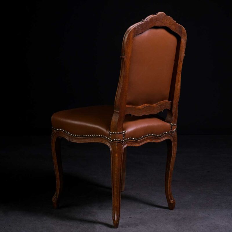 Louis XV Deri Sandalye - 6'lı Set UNQ5 