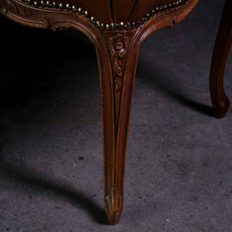 Louis XV Deri Sandalye - 6'lı Set UNQ5 